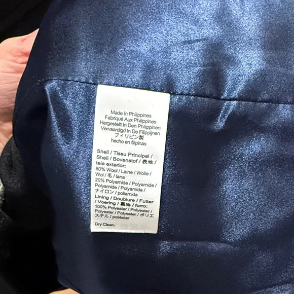 J. Crew Black Pea Coat with Gold Accents - Picture 2 of 6